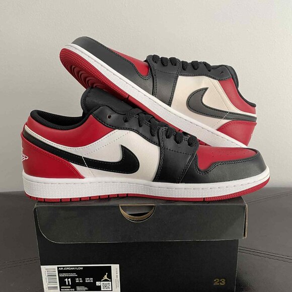 Jordan 1 Low Bred Toe (553558-612) - Picture 2 of 5